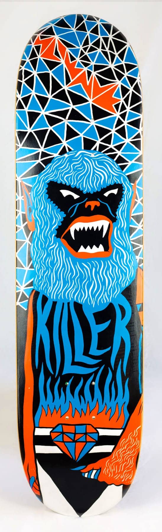 stevie gee illustrator killer werewolf skateboard graphic collaboration